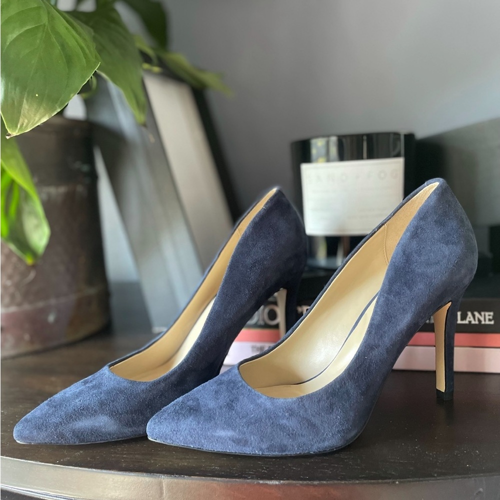 Deep blue Suede Heels